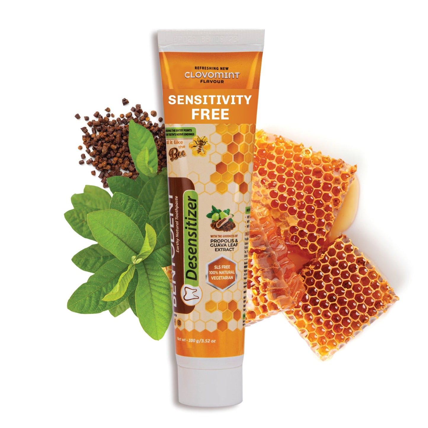 Bentodent Toothpaste - Desensitizer Natural Sensitivity Relief Toothpaste with Clove And Mint - 100 Gm (Pack of 2) - Indian Dental Organization