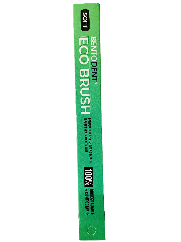 Bentodent Eco Brush Bamboo Toothbrush (charcoal) - Teeth Whitening, Soft - Indian Dental Organization