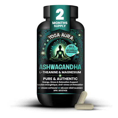 Ashwagandha Tri Formula QCE 30:1 6000 mg- 200mg,L-theanine 200mg, Magnesium 75mg